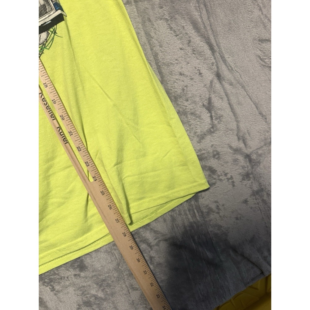 Lucas Oil 2021 Charity Pull Hillsboro T Shirt Neon Green Tee Fits Like Large - Picture 4 of 5